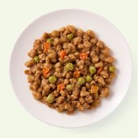 Organic dog food chunks with chicken and vegetables 150g