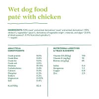 Organic dog food pâté with chicken 400g