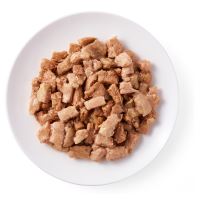 Organic dog food chunks with chicken and beef 150g