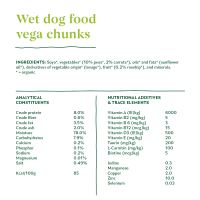 Organic dog food chunks with chicken and vegetables 150g