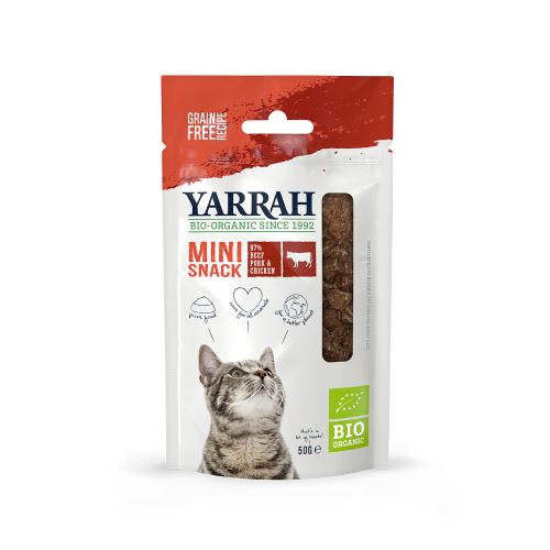 Yarrah BIO Mini snack pro kočky 50 g